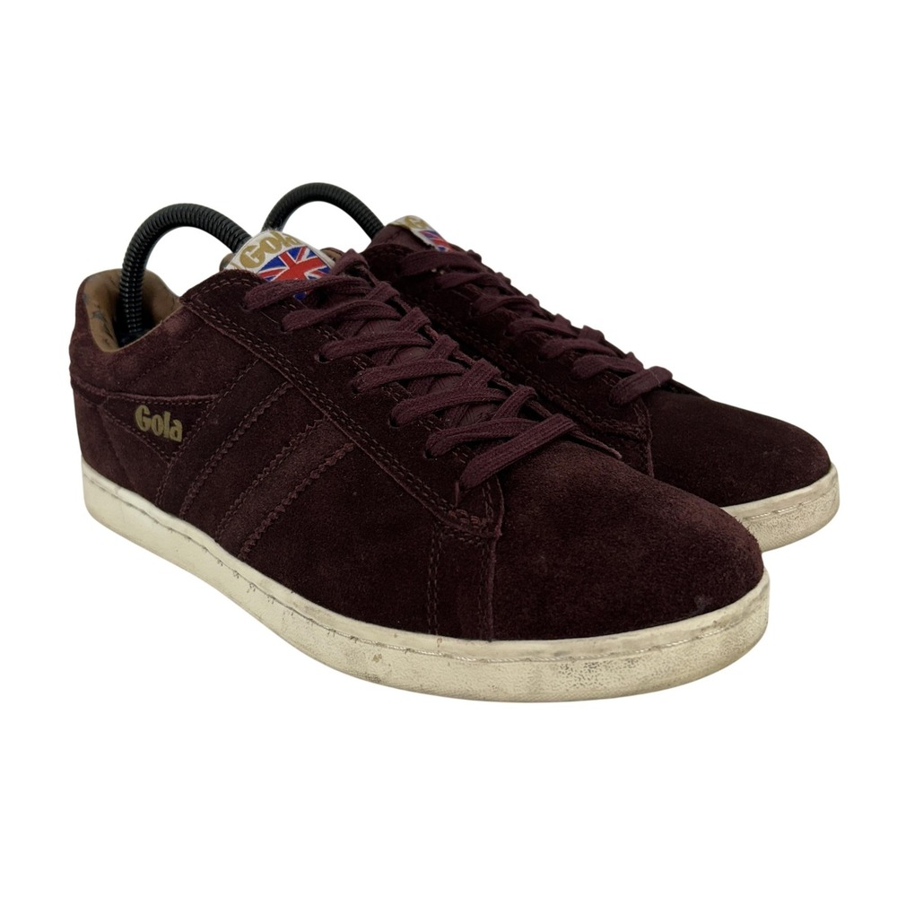 Gola Shoes Womens Size 8 Equipe Suede Red Low Top Walking Sneakers CLA495-EQUIPE